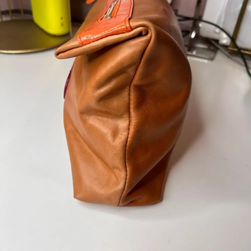 Kate Landry clutch buttery genuine leather boho style